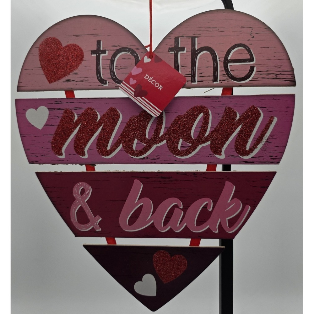 Decor "To The Moon And‎ Back Sign" Hanging Sign New With Tags #0132